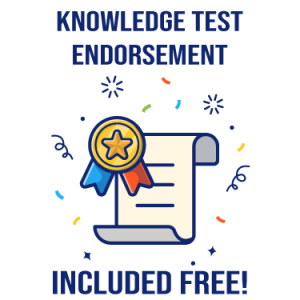 Knowledge test endorsement is included free!